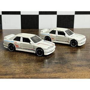 2011 Hot Wheels '92 BMW M3 White - Lot of 2 Diecast Cars